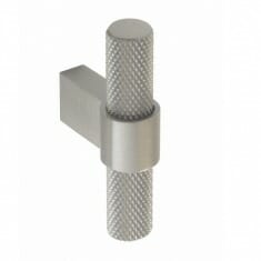 Knurled T Handle, Polished Stainless Steel