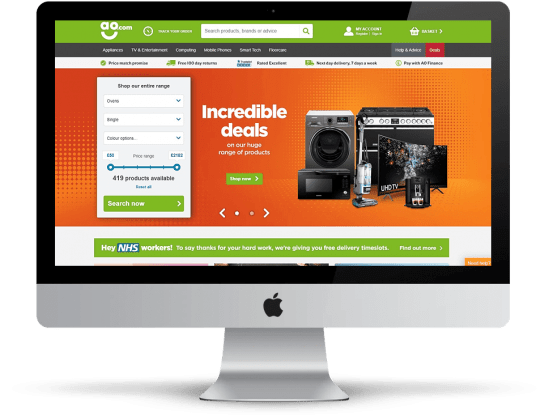 appliance website Appliance Website Screen