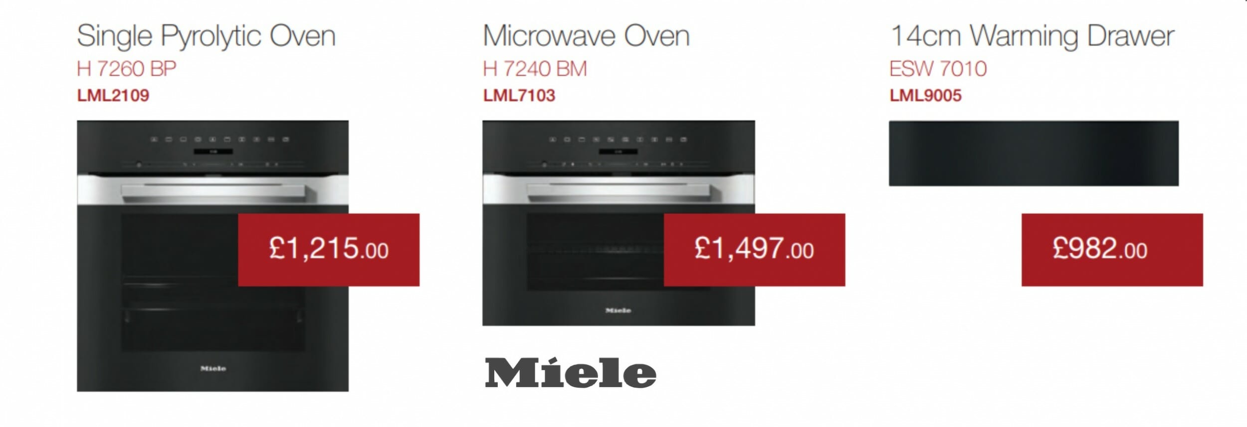 Miele Price Examples