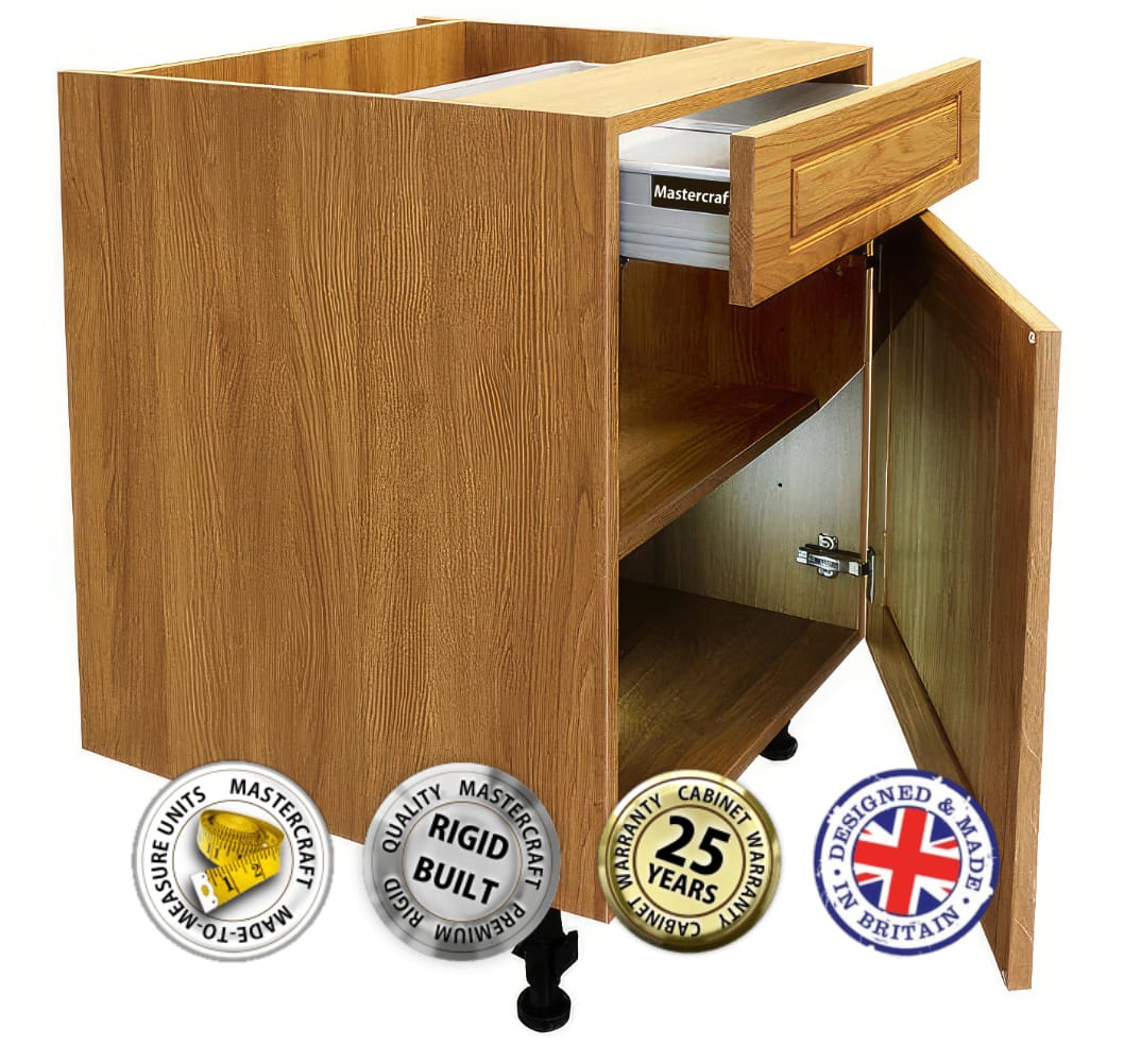 Mastercraft KItchens rigid built, made-to-measure cabinet with a 25 year quarantee