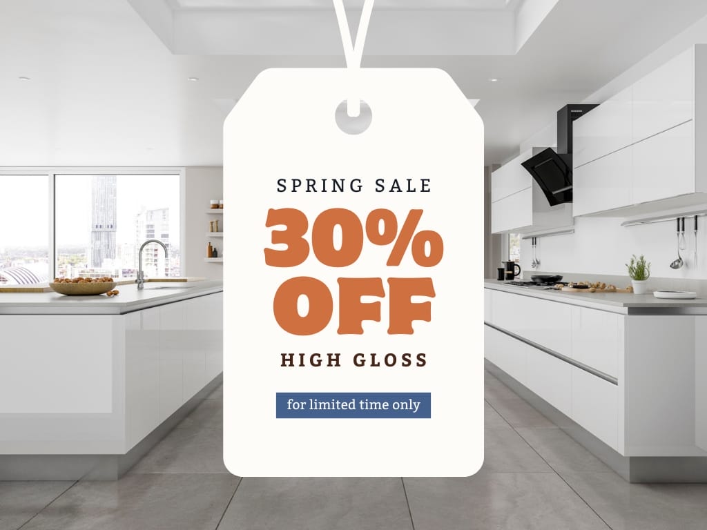 High Gloss kitchens 30% OFF