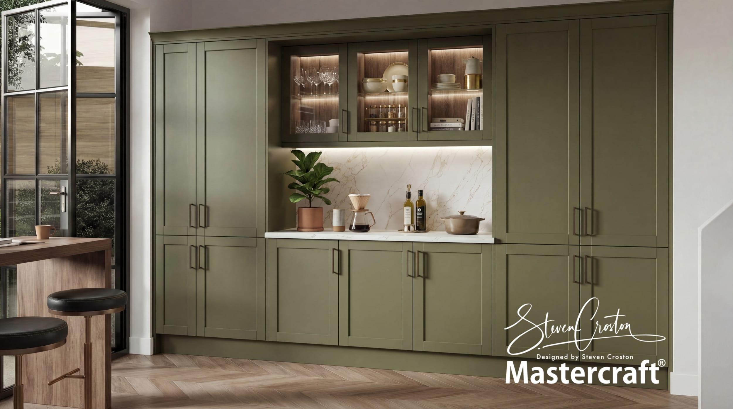 Mastercraft Shaker Kitchen in Farrow and Ball bancha